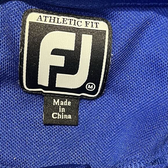 FootJoy Golf Polo Mens XL Blue White Colorblock Short Sleeve Performance Logo - Picture 5 of 8